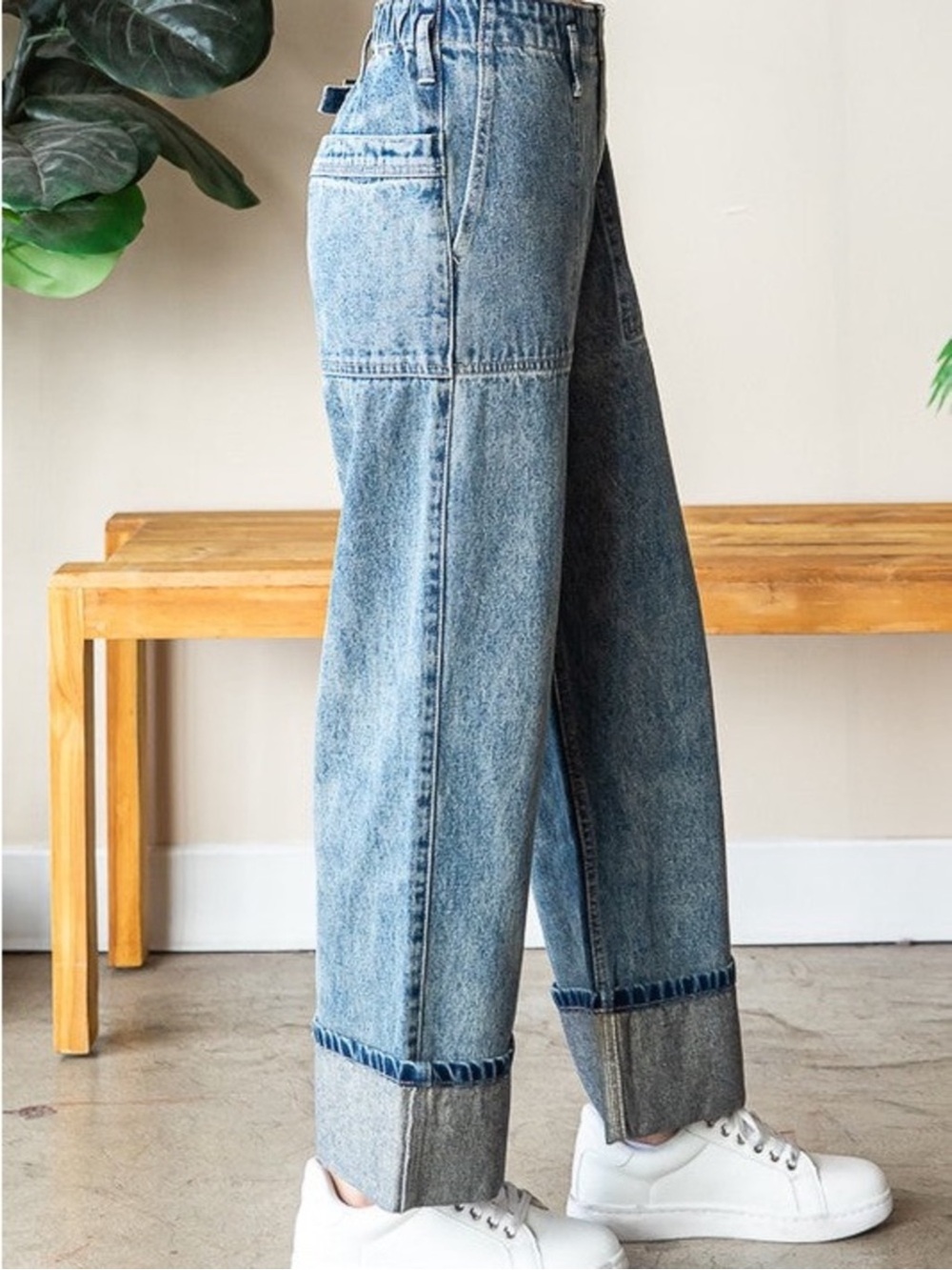 Oli & Hali Light Blue High-Rise Wide Leg Jeans Medium - Picture 2 of 4